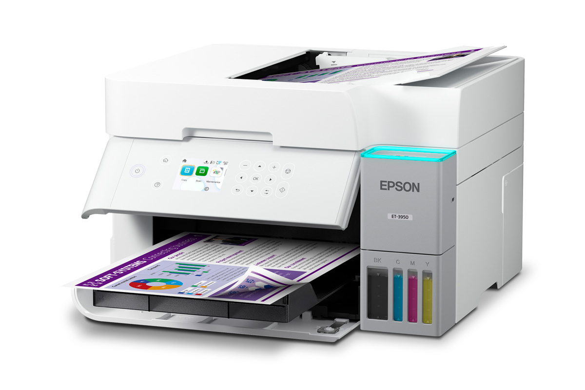 EcoTank ET-3950 Wireless All-in-One Colour Supertank Printer – White