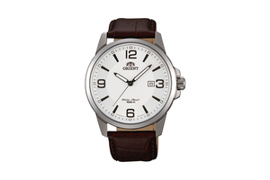 ORIENT: Quartz Sports Watch, Leather Strap - 41.5mm (UNF6006W)