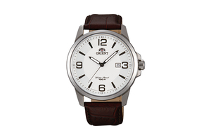 ORIENT: Quartz Sports Watch, Leather Strap - 41.5mm (UNF6006W)