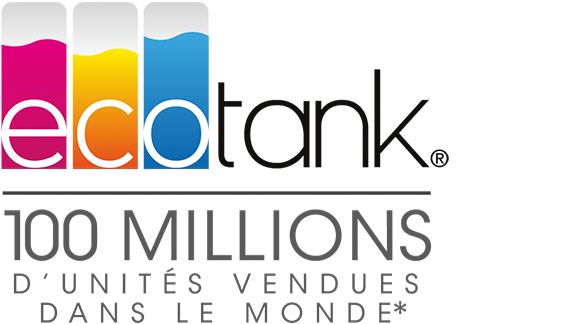 EcoTank's "100 Million Sold Worldwide" logo