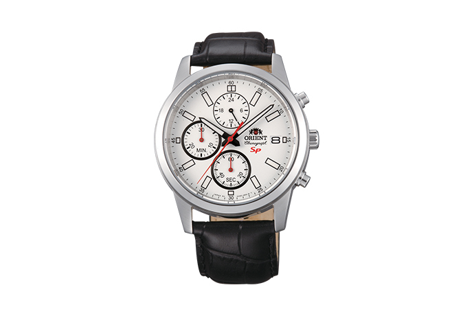 Orient: Cuarzo Sports Reloj, Cuero Correa - 42.0mm (KU00006W)