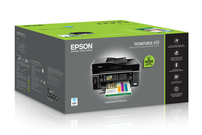 C11CA50201 Epson WorkForce 610 All In One Printer Inkjet Printers   1200Wx1200H