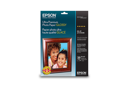 Ultra Premium Photo Paper Glossy, 8" x 10", 20 sheets