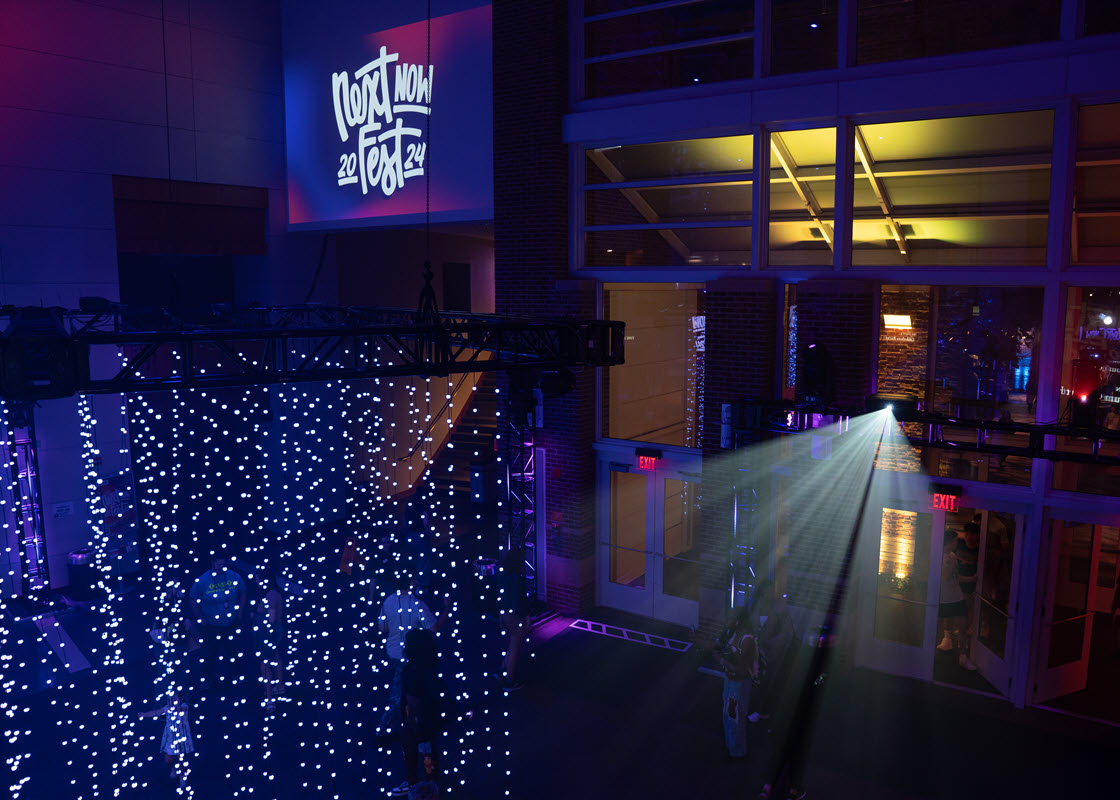 Epson projection used for signage inside performance venue