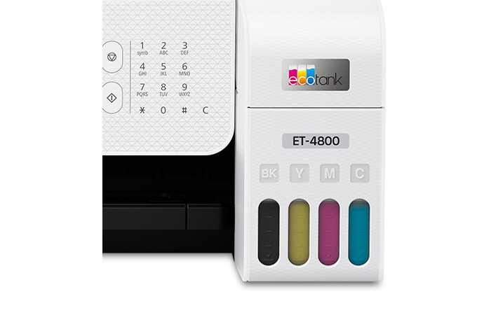 Epson Ecotank, ET-4800, Impresora multifunción a color, Wi-Fi, Ethernet, A4  - Impresoras Multifunción de Inyección de Tinta Kalamazoo