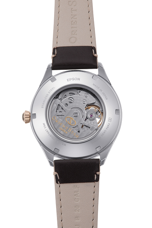 ORIENT STAR: Reloj mecánico clásico con correa de piel – 40,4 mm (RE-AT0201G)