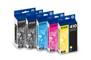 Epson 410, Photo Black and Color Ink Cartridges, C/M/Y/PK 4-Pack 