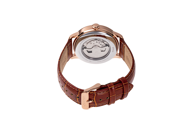 ORIENT: Mechanical Classic Watch, Leather Strap - 41.5mm (RA-AK0801S)