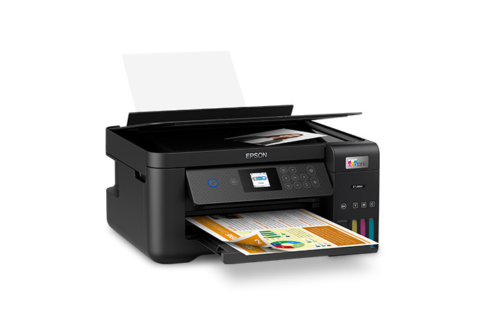 EcoTank ET-2850 Wireless Color All-in-One Cartridge-Free Supertank Printer with Scan, Copy and Auto 2-sided Printing