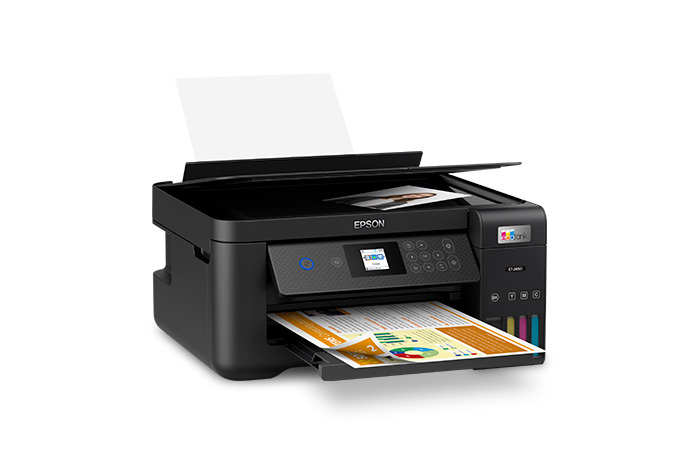 EcoTank ET-2850 Wireless Color All-in-One Cartridge-Free Supertank Printer with Scan, Copy and Auto 2-sided Printing - Refurbished