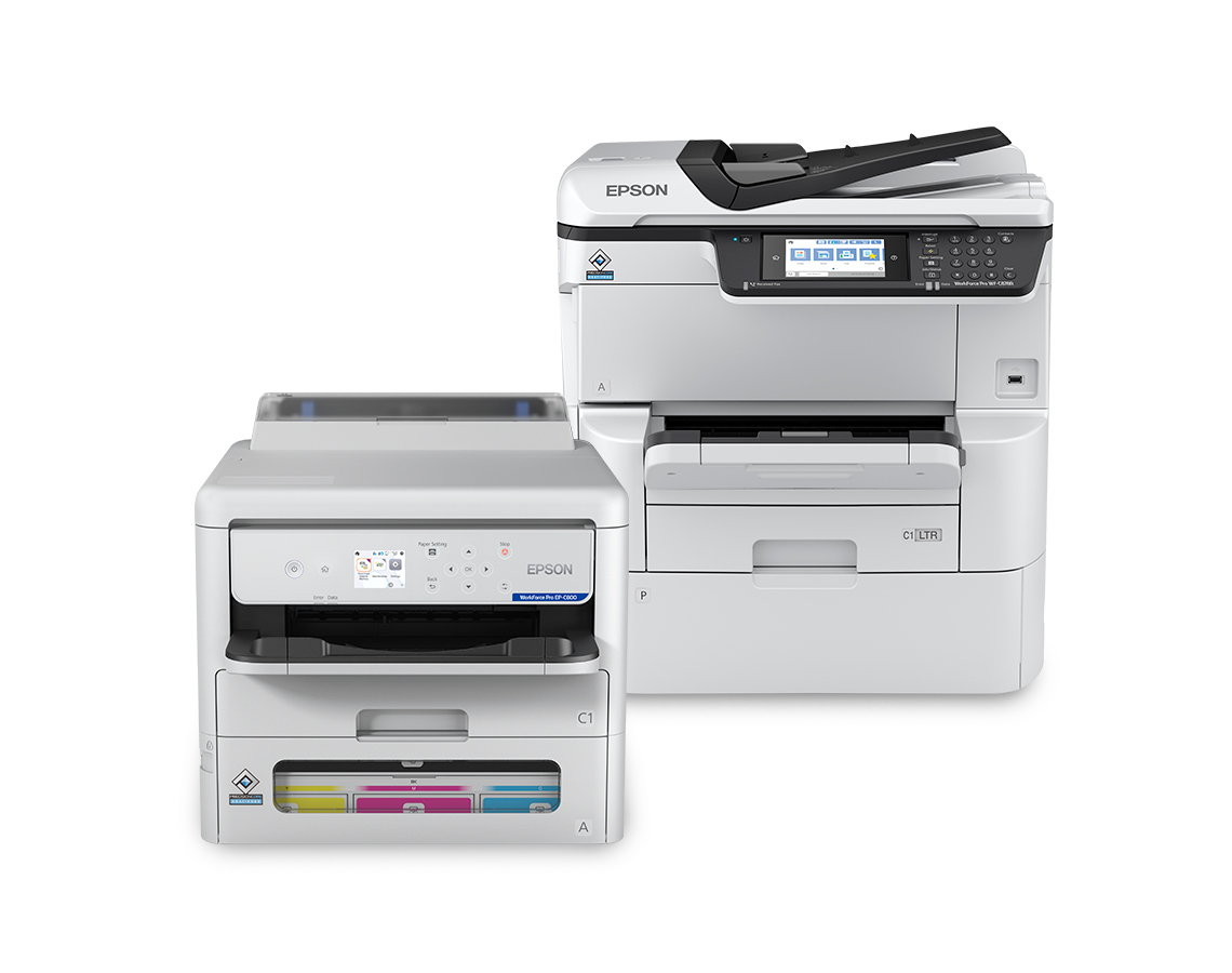 Epson Workforce Pro EP-C800 printer and WorkForce Pro WF-C878R printer