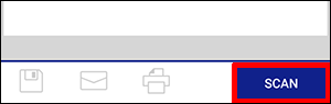 bottom of iPrint window with Scan button selected
