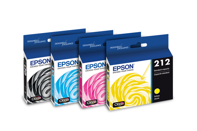 Epson 212, Standard capacity color multi-pack ink cartridges, C/M ...