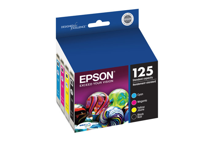 EPSON 125 DURABrite Ultra Ink Black & Color Cartridge Combo Pack For Stylus NX-125  NX-127  NX-130  NX-230  NX-420  NX-530  NX-625  WorkForce WF-320  WF-323  WF-325  WF-520