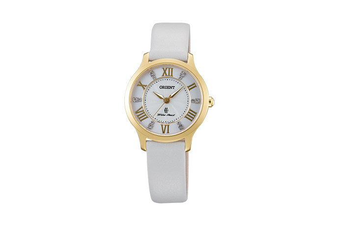 Orient: Cuarzo Contemporary Reloj, Cuero Correa - 30.5mm (UB9B003W)