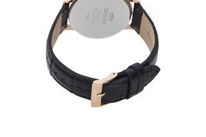 ORIENT: Quartz Contemporary Watch, Leather Strap - 39.0mm (RF-QD0007B)