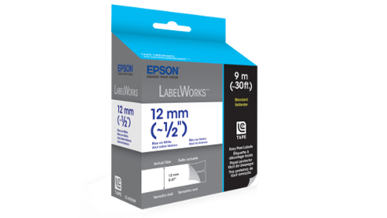 Standard LC Tape Cartridge, Blue on White,  12mm