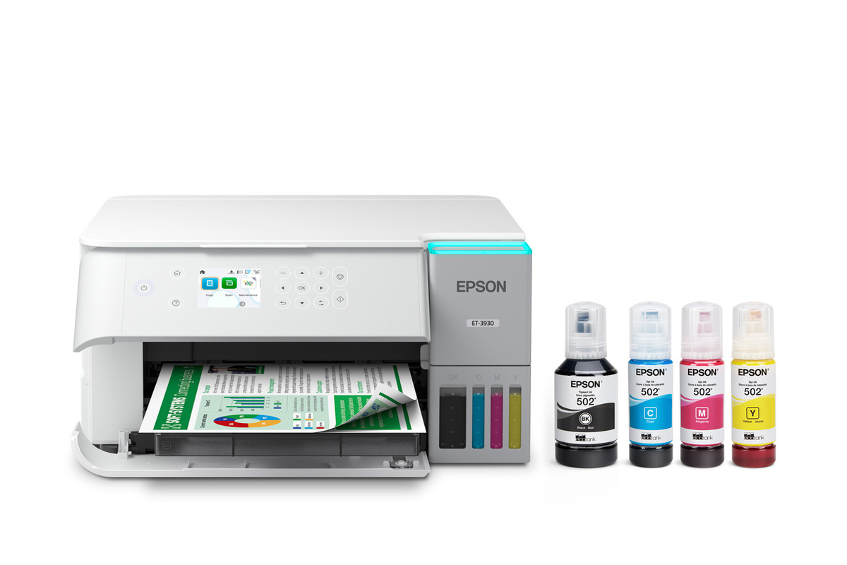 EcoTank ET-3930 Wireless All-in-One Color Supertank Printer – White