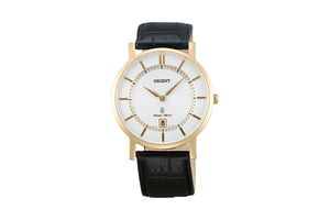 Orient: Cuarzo Contemporary Reloj, Cuero Correa - 38.0mm (GW01002W)