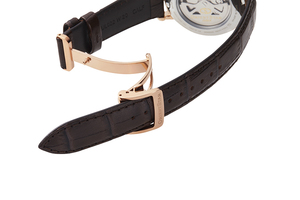 ORIENT STAR: Mechanical Classic Watch, Leather Strap - 38.7mm (RE-AW0005L)