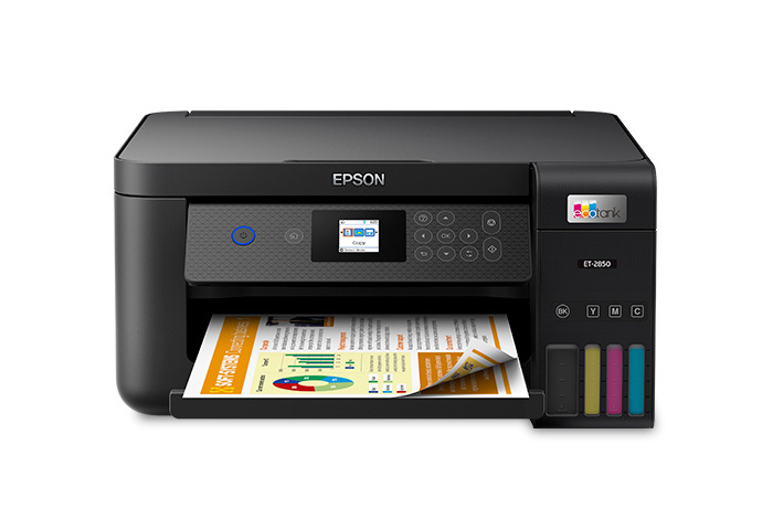Cartridge-Free ET-2850 Epson Wireless and Printing US Auto | Copy Scan, | Printer EcoTank 2-sided Supertank All-in-One with Color Products