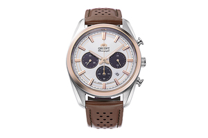 ORIENT: Quartz Contemporary Watch, Leather Strap - 40.0mm (RA-TX0306S)