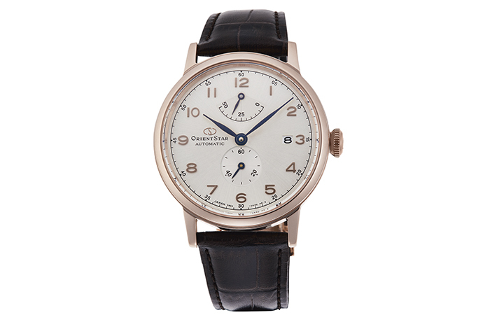 ORIENT STAR: Mechanical Classic Watch, Leather Strap - 38.7mm (RE-AW0003S)