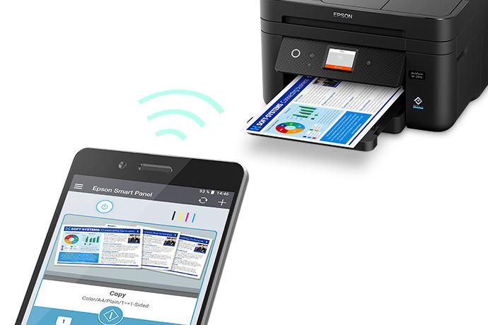 WorkForce WF-2960 Wireless All-in-One Colour Inkjet Printer with Built-in Scanner, Copier, Fax and Auto Document Feeder