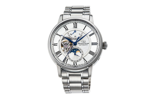 ORIENT STAR: Mechanical Classic Watch, Metal Strap - 41mm (RE-AM0005S)