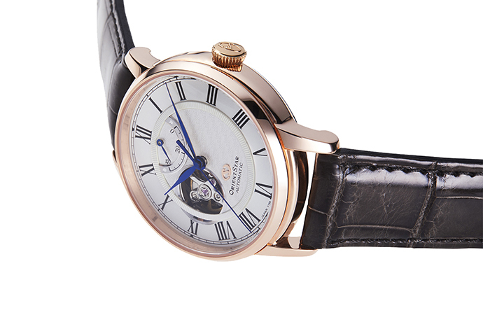 ORIENT STAR: Mecánico Clásico Reloj, Piel de cocodrilo Correa - 40.0mm (RE-HH0003S0)