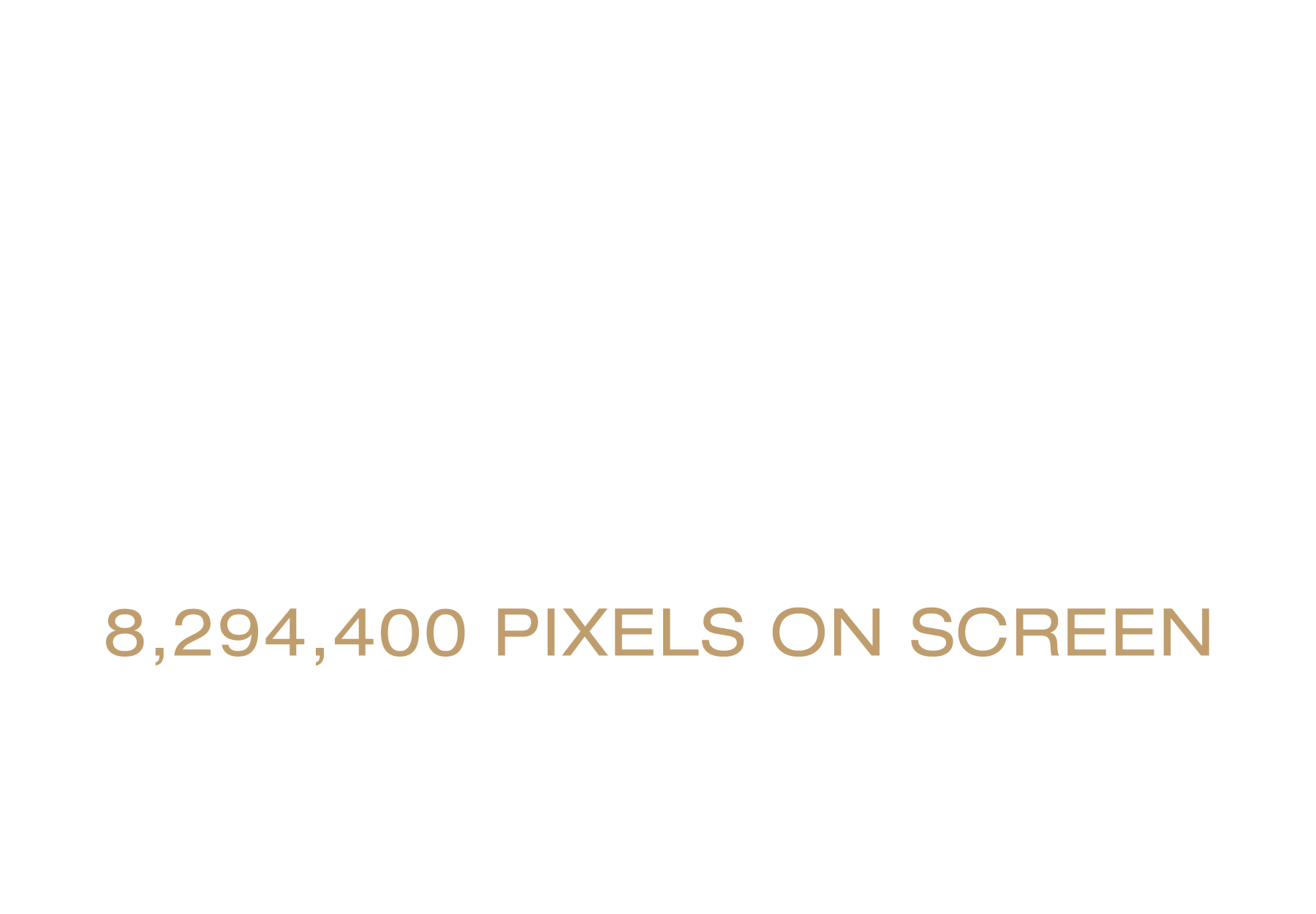 4K PRO-UHD Resolution | 3,840 x 2,160 | 8,294,400 Pixels on Screen