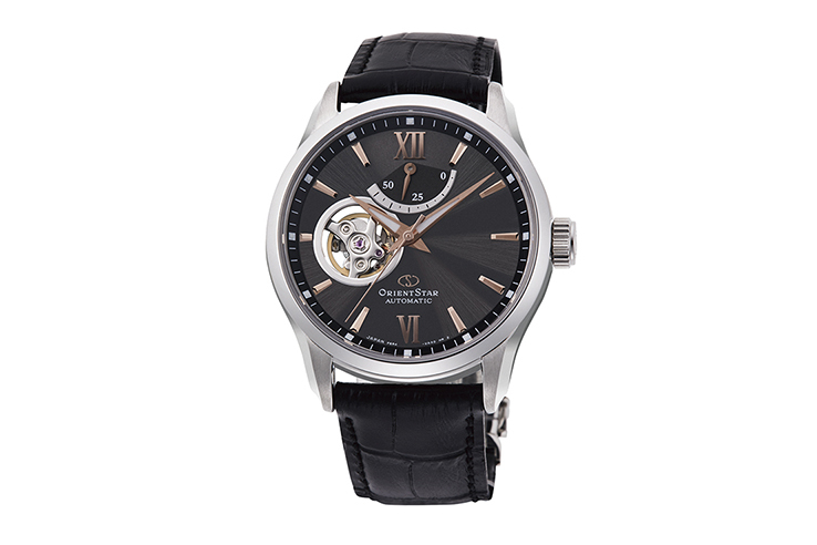 ORIENT STAR: Mechanical Contemporary Watch, Leather Strap - 39.3mm (RE-AT0007N)