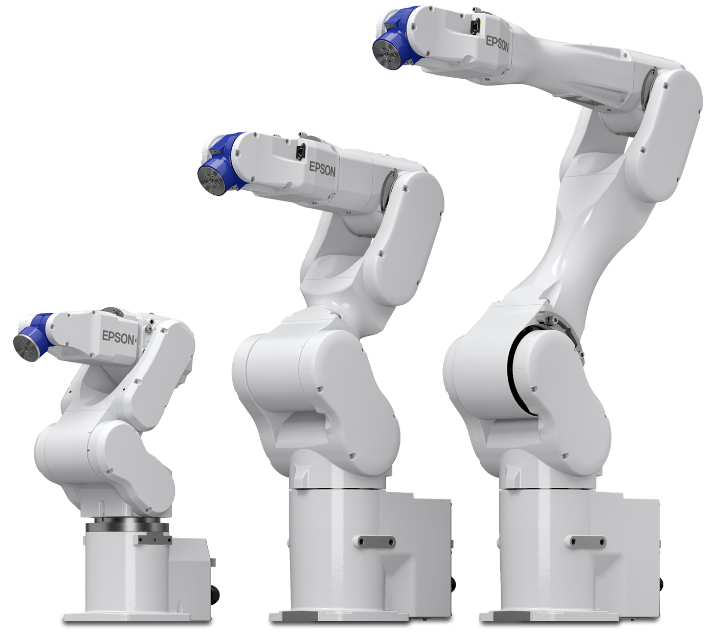 Lineup of Epson 6 Axis robots