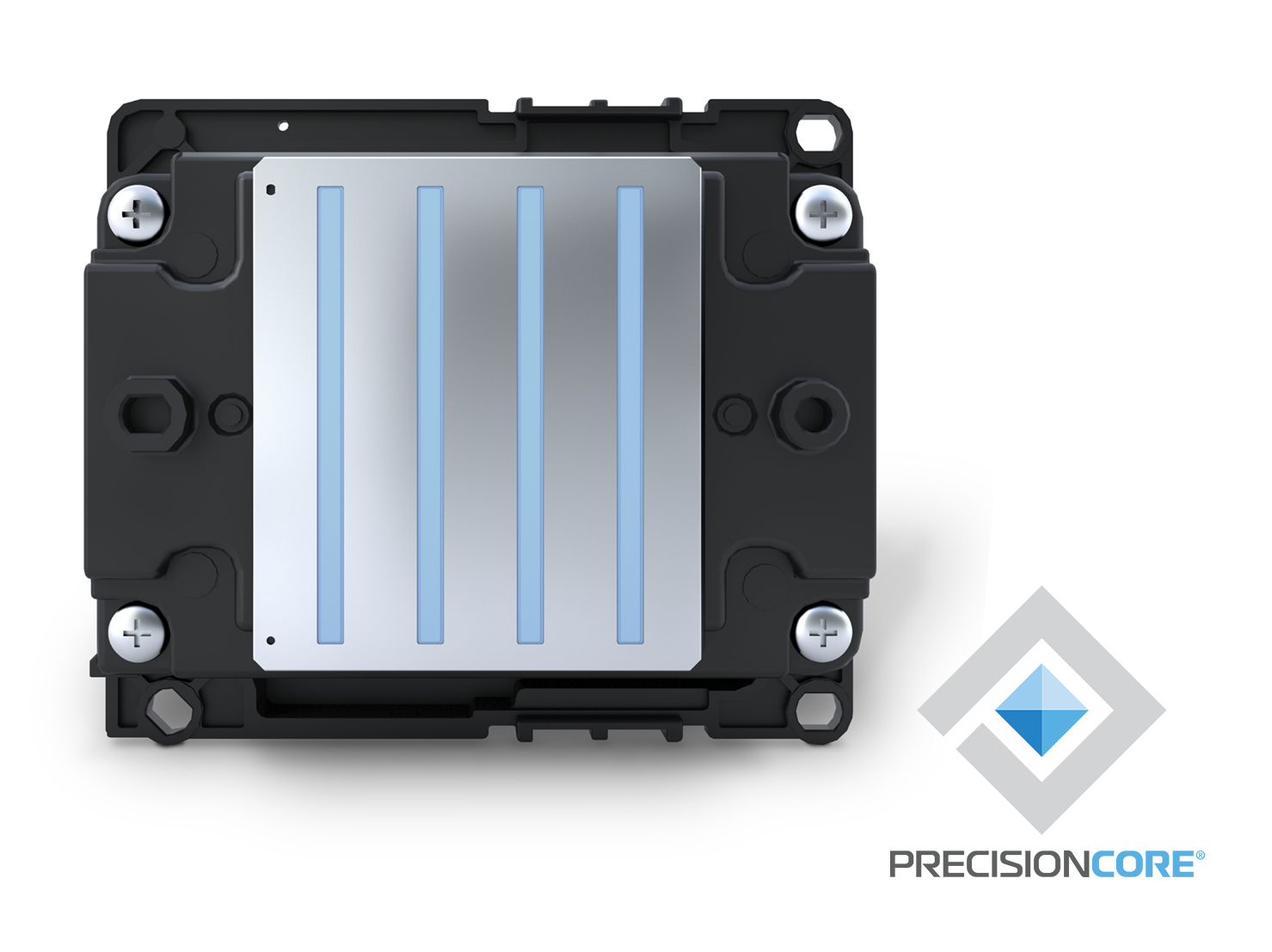 PrecisionCore printhead and logo
