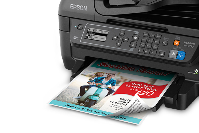  Epson  WorkForce  WF 2750  All in One Printer Inkjet 