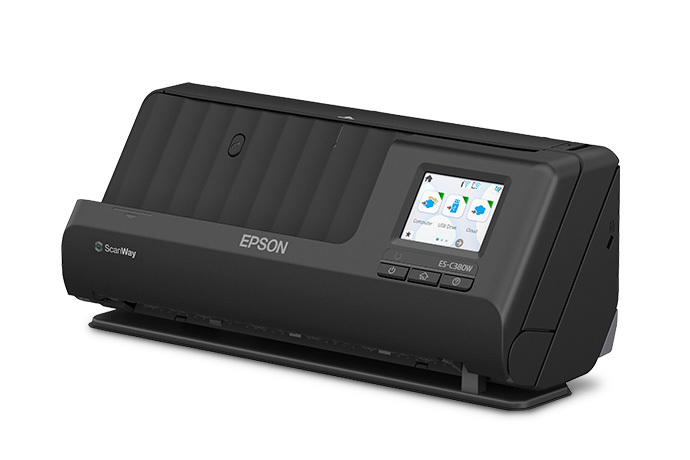 WorkForce ES-C380W Wireless Compact Document Scanner with LCD Touchscreen