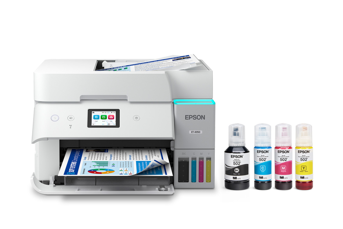 EcoTank ET-4950 Wireless All-in-One Colour Supertank Printer – White