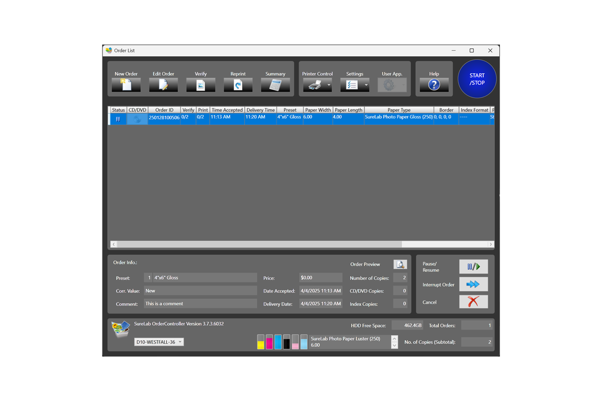 SureLab OrderController