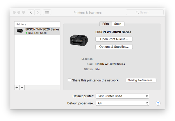 Epson software updater не видит принтер