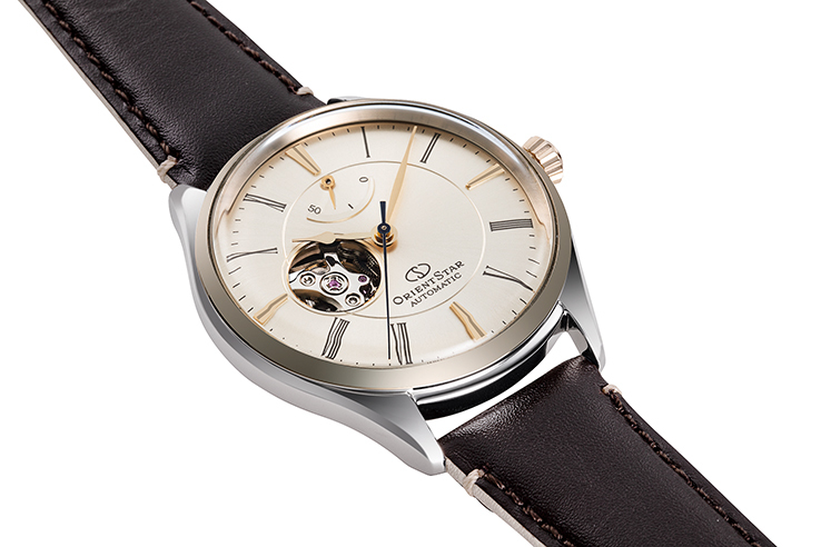 ORIENT STAR: Klassische mechanische Uhr, Lederarmband – 40,4 mm (RE-AT0201G)