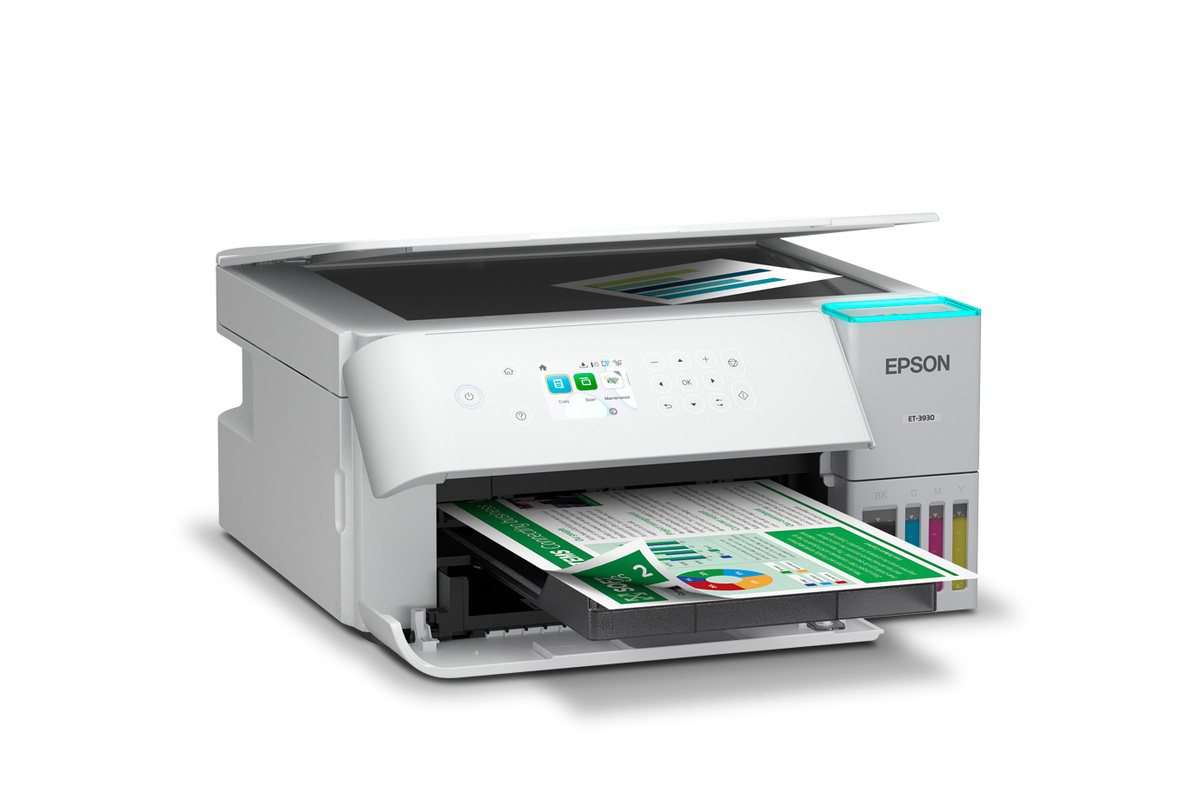 EcoTank ET-3930 Wireless All-in-One Color Supertank Printer – White