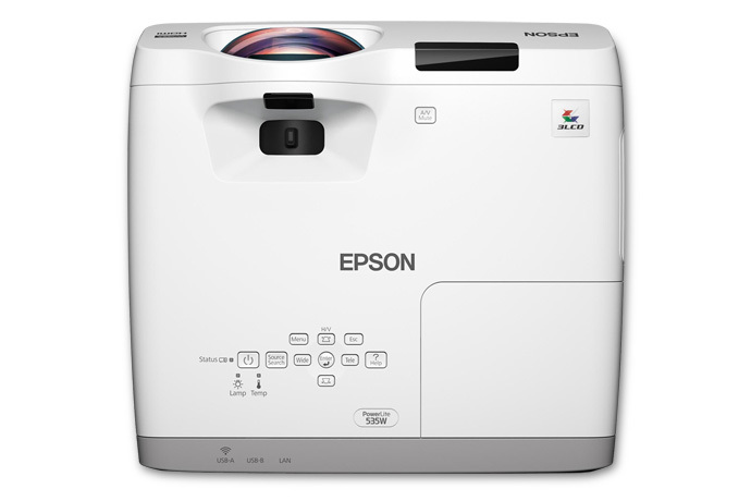 V11H671056 | Epson 535W Short Throw WXGA 3LCD Projector | Short 