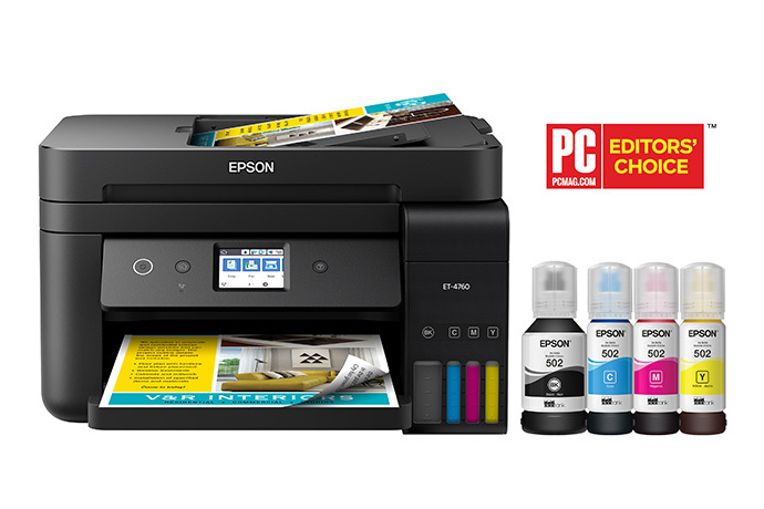 C11CG19203 | EcoTank ET-4760 All-in-One Cartridge-Free Supertank Printer - Black | | Printers | For Work | Epson US