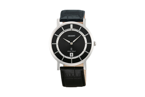 Orient: Cuarzo Contemporary Reloj, Cuero Correa - 38.0mm (GW01004A)