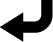 Left-pointing curved arrow, commonly used to indicate an Enter or Return key symbol.
